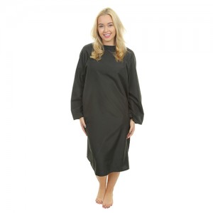 1600 - Florence Sleeved Gown - Tie Neck - Black